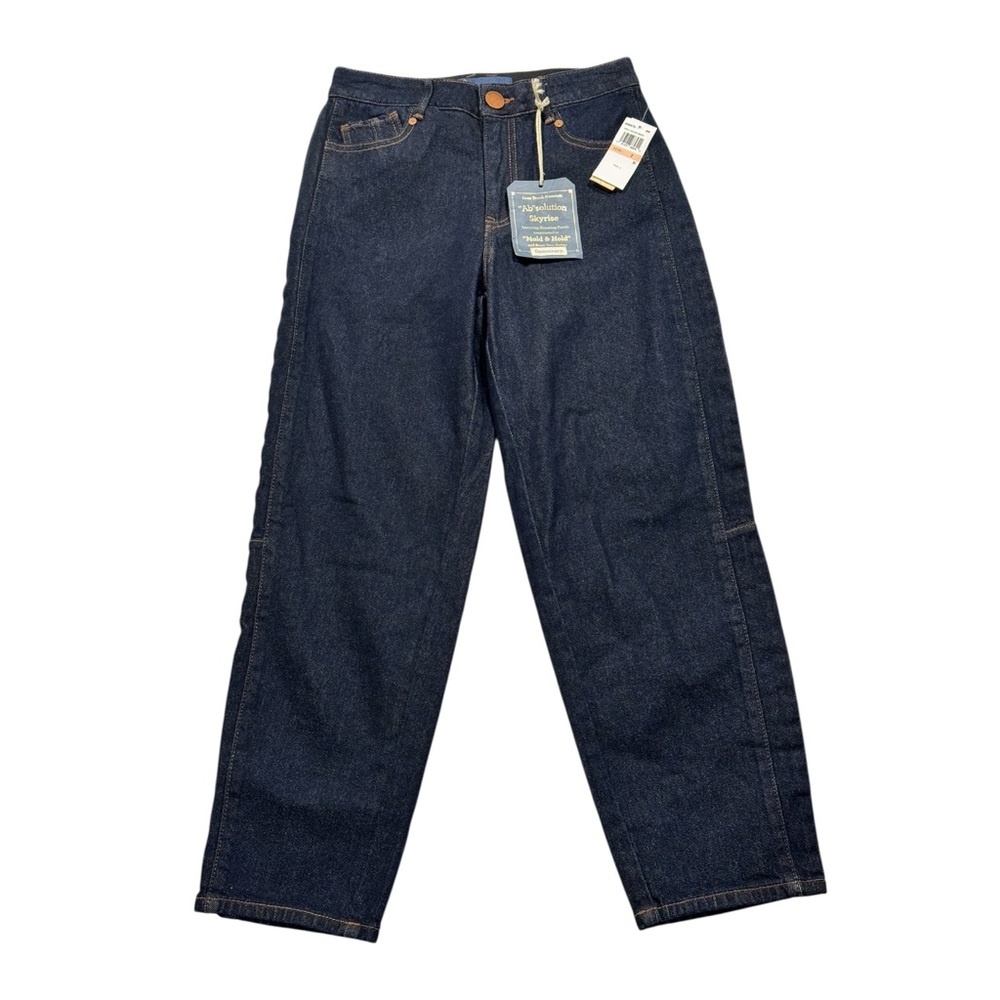 Democracy Jeans Womens Size 2  Ab solution Skyrise Barrel Leg Uneven Yoke